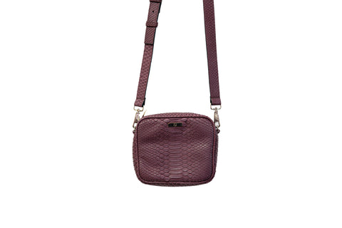 elisabeth weinstock Ankara Mini Cross-Body Wine Snakeskin