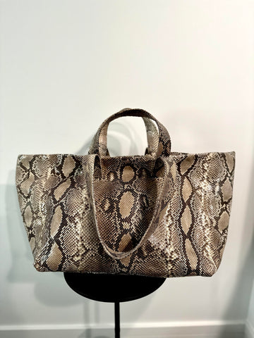 elisabeth weinstock Antibes Duffle Bag Natural Snakeskin elisabeth weinstock Antibes Duffle Bag Natural Snakeskin