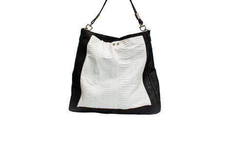 elisabeth weinstock Cuba Handbag Black/White Watersnake