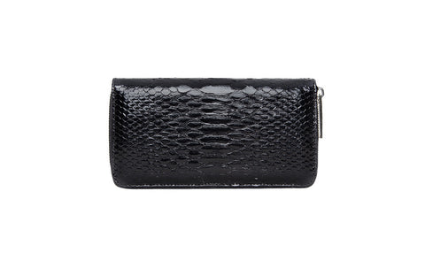elisabeth weinstock Denmark Wallet Black Glazed Snakeskin