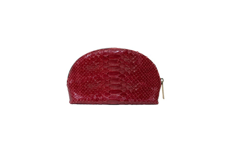 elisabeth weinstock Dubai Cosmetic Bag Cherry Glazed Snakeskin