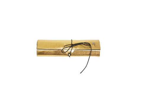 elisabeth weinstock Egypt Travel Backgammon Set Gold Lamb Skin