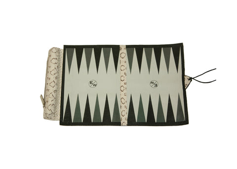 Elisabeth Weinstock Egypt Travel Backgammon Set Natural Viper