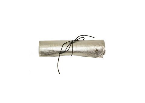 elisabeth weinstock Egypt Travel Backgammon Set Silver Lamb Skin