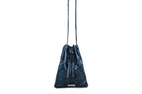 elisabeth weinstock Glastonbury Pouch Cross-Body French Blue Elaphe
