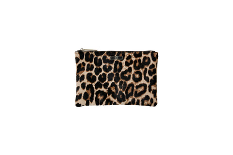 elisabeth weinstock Harbor Island Medium Clutch Leopard Print Calfskin