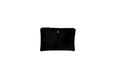 elisabeth weinstock Harbor Island Mini Clutch Black Calfskin