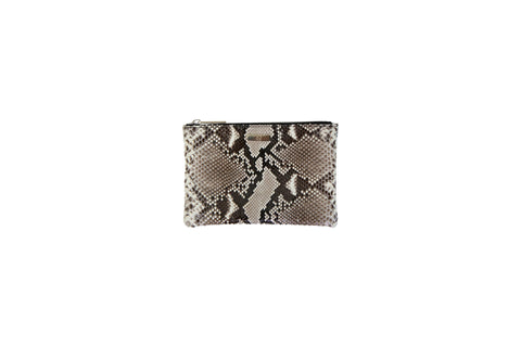 elisabeth weinstock Harbor Island Mini Clutch Natural Glazed Snakeskin
