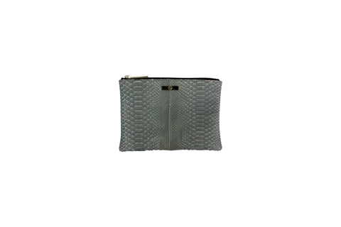elisabeth weinstock Harbor Island Mini Clutch Smog Matte Snakeskin