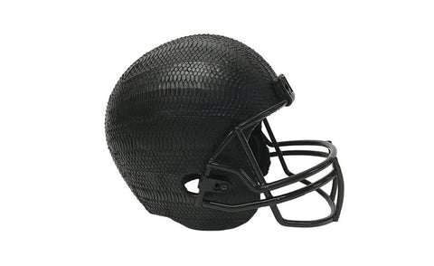 elisabeth weinstock Houston Football Helmet Matte Black Italian Watersnake