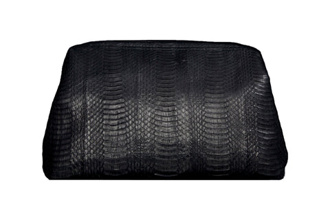 elisabeth weinstock Large Greenland Clutch Matte Black Whipsnake