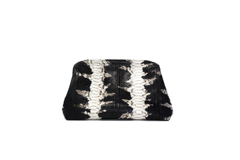 elisabeth weinstock Large Greenland Clutch Starburst Matte Snakeskin