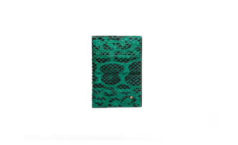 elisabeth weinstock Lugano Passport Case Forrest Green Glazed Snakeskin elisabeth weinstock Lugano Passport Case Forrest Green Glazed Snakeskin