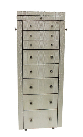 elisabeth weinstock Luxembourg Large Jewelry Bone Matte Snakeskin elisabeth weinstock Luxembourg Large Jewelry Bone Matte Snakeskin