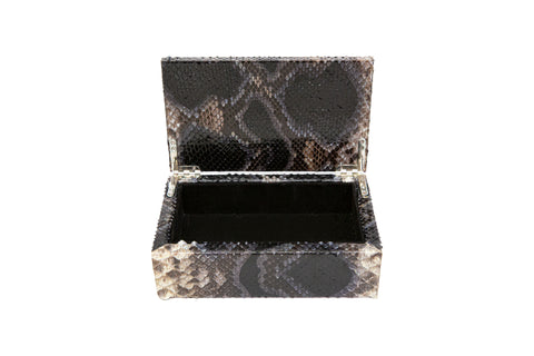 Elisabeth Weinstock Manchester Cufflink Or Jewelry Box Indian Sea Snakeskin