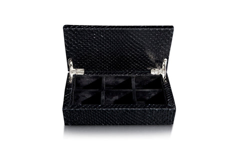 Elisabeth Weinstock Manchester Cufflink Or Jewelry Box Matte Black Boa