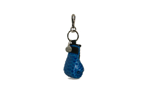 elisabeth weinstock Manila Mini Keychain Blue Glazed Snakeskin