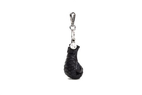 elisabeth weinstock Manila Mini Keychain Matte Black Snakeskin
