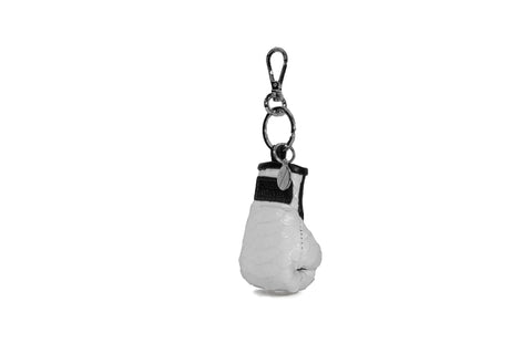elisabeth weinstock Manila Mini Keychain White Glazed Snakeskin