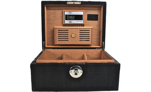 elisabeth weinstock Mar Del Plata Humidor Matte Black Whipsnake