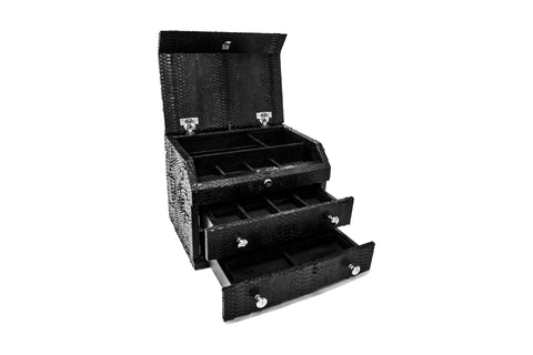 elisabeth weinstock Mini Kingston Jewelry Case Black Snakeskin