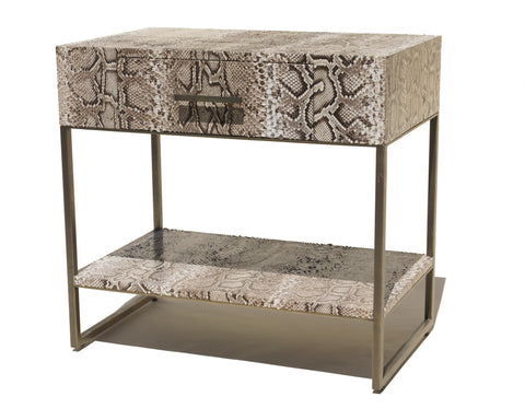 elisabeth weinstock Oxford Side Table Natural Snakeskin elisabeth weinstock Oxford Side Table Natural Snakeskin