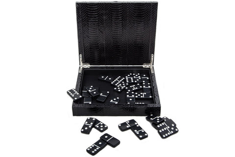 elisabeth weinstock Palm Springs Dominos Set Black Glazed Whipsnake