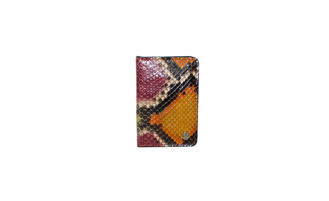 elisabeth weinstock Panama Card Holder Green Multi Color Snakeskin