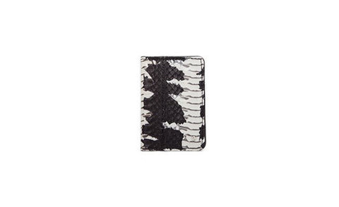 elisabeth weinstock Panama Card Holder Matte Black and White Starburst Whipsnake