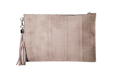 elisabeth weinstock Positano Large Clutch Flesh Whipsnake