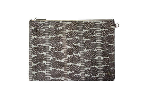 elisabeth weinstock Positano Large Flat Clutch Mango Ayer Snake Natural