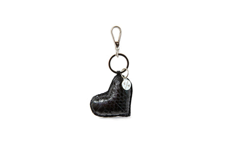 elisabeth weinstock Prague Keychain Black Glazed Snakeskin elisabeth weinstock Prague Keychain Black Glazed Snakeskin