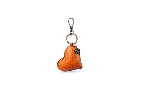 elisabeth weinstock Prague Keychain Orange Glazed Snakeskin elisabeth weinstock Prague Keychain Orange Glazed Snakeskin