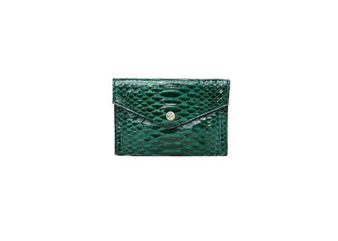 elisabeth weinstock Provence Large Wallet Emerald Glazed Snakeskin