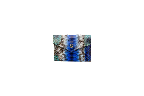 elisabeth weinstock Provence Small Wallet Electric Blue Snakeskin