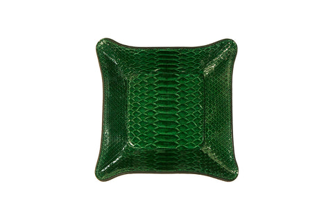 elisabeth weinstock Quebec Travel Valet Large Emerald Glazed Snakeskin