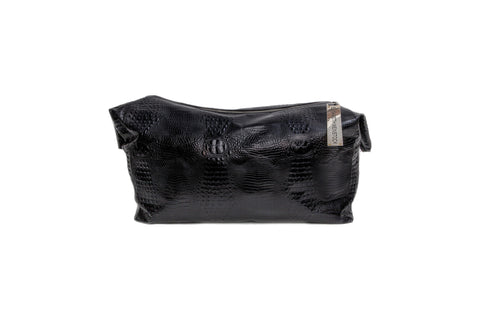 elisabeth weinstock Rosario Ottoman Black Croc Embossed Leather elisabeth weinstock Rosario Ottoman Black Croc Embossed Leather