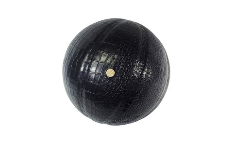 elisabeth weinstock Springfield Basketball Black Croc Embossed Lambskin