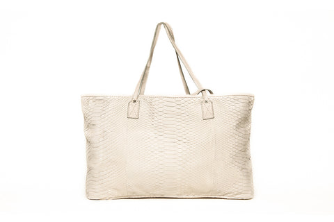 elisabeth weinstock Sydney Large Tote Bone Matte Snakeskin