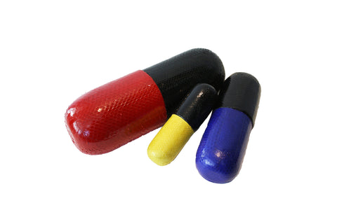 elisabeth weinstock Thailand Pill Set Black Red Blue Yellow Snakeskin