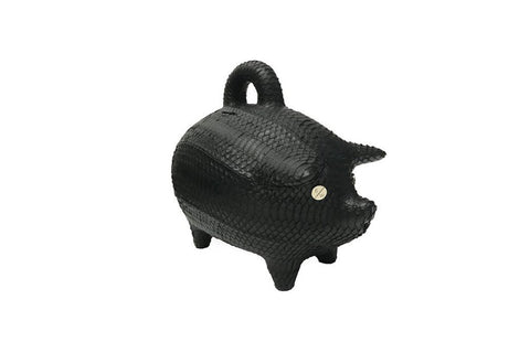 elisabeth weinstock Tijuana Piggy Bank Matte Black Italian Watersnake
