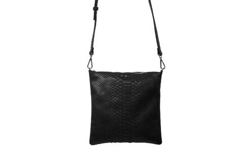 elisabeth weinstock Tokyo Cross-Body Matte Black Snakeskin