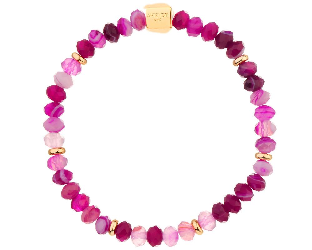 elixa BRANSOLETKA Z MOSIĄDZU POZŁACANA Z AGATAMI AR538-5268