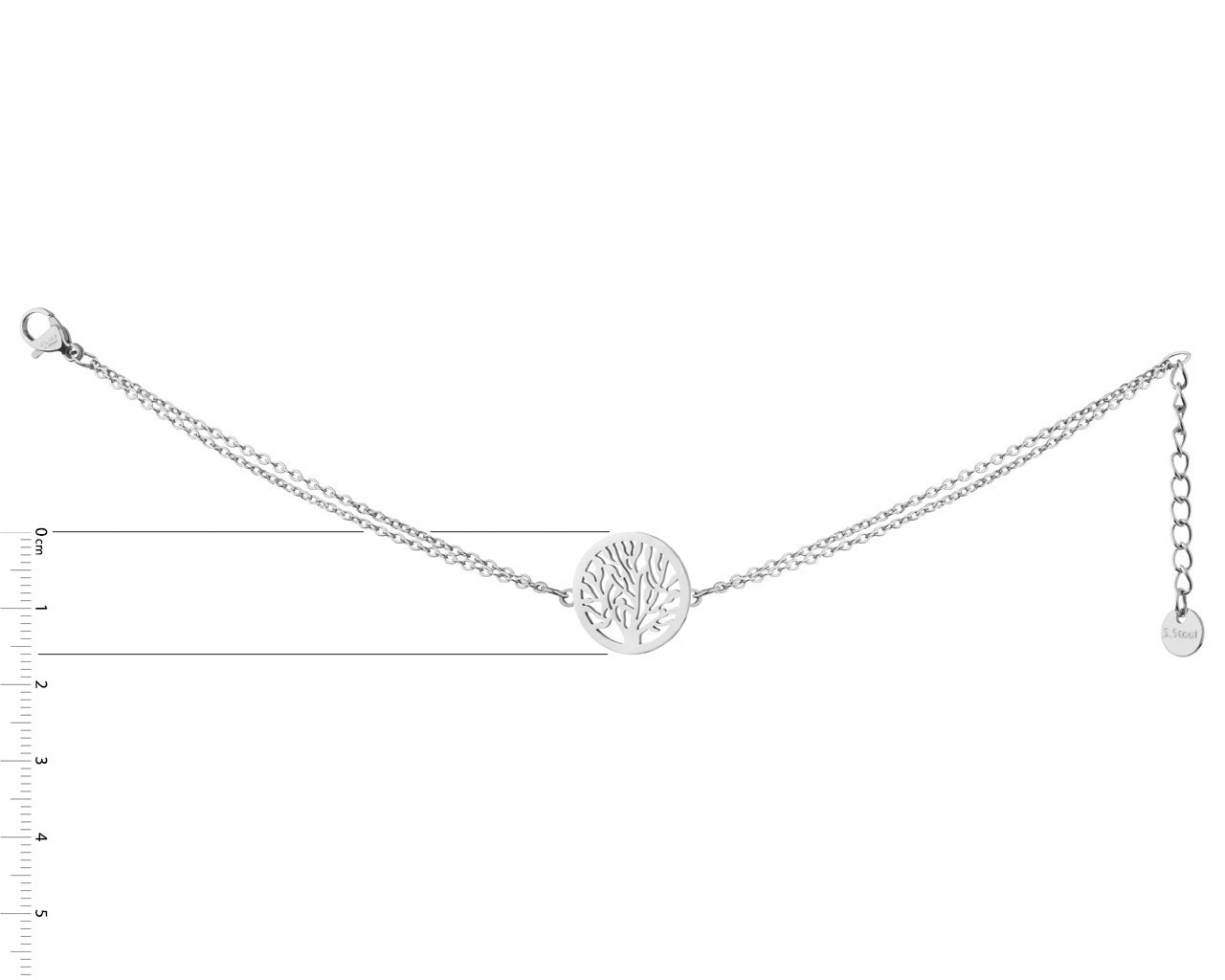 Elixa BRANSOLETKA ZE STALI SZLACHETNEJ - DRZEWO EL534-0278