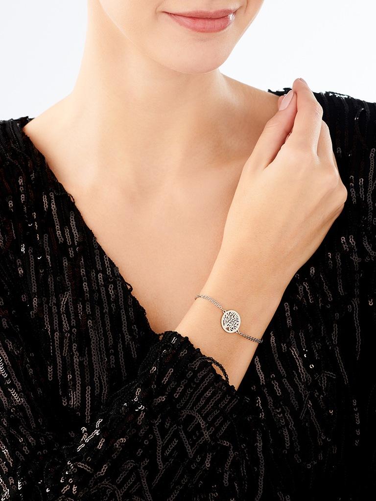 Elixa BRANSOLETKA ZE STALI SZLACHETNEJ - DRZEWO EL534-0278