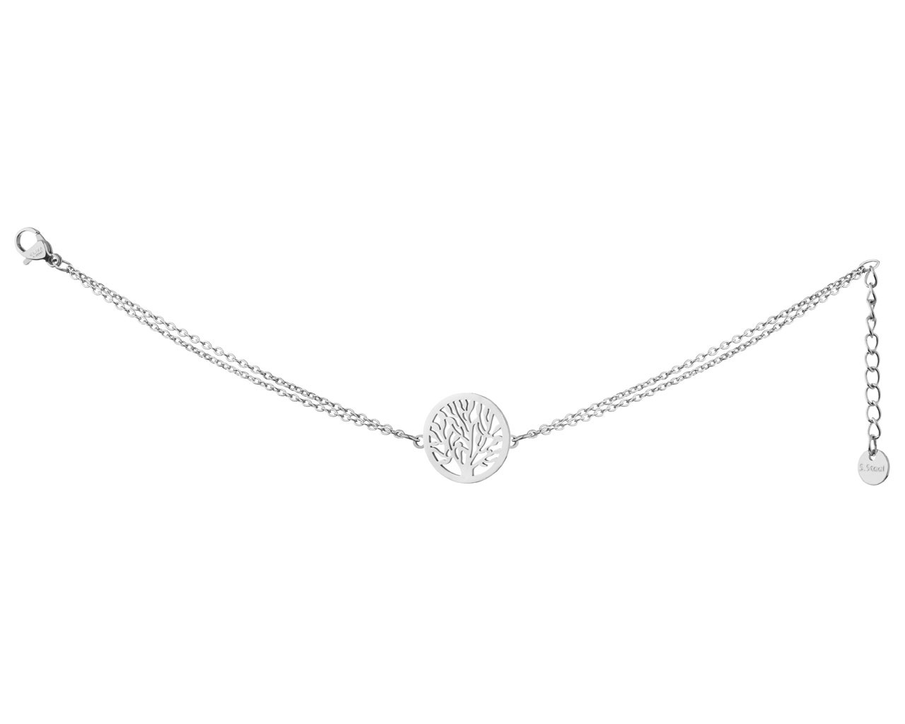elixa BRANSOLETKA ZE STALI SZLACHETNEJ - DRZEWO EL534-0278