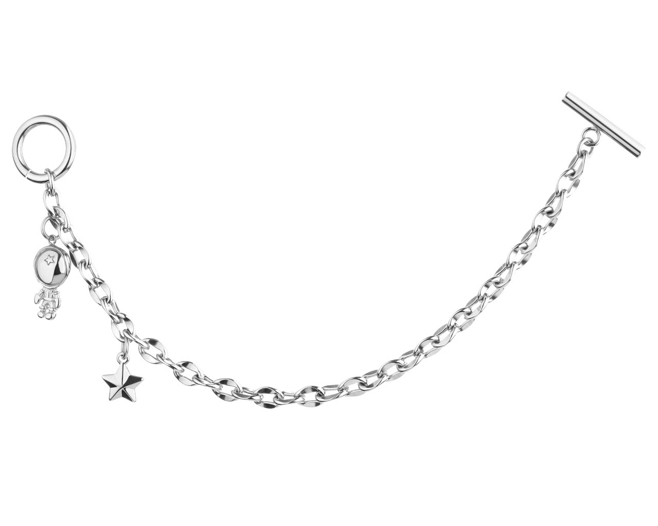 elixa BRANSOLETKA ZE STALI SZLACHETNEJ - GWIAZDA ASTRONAUTA EL533-6321