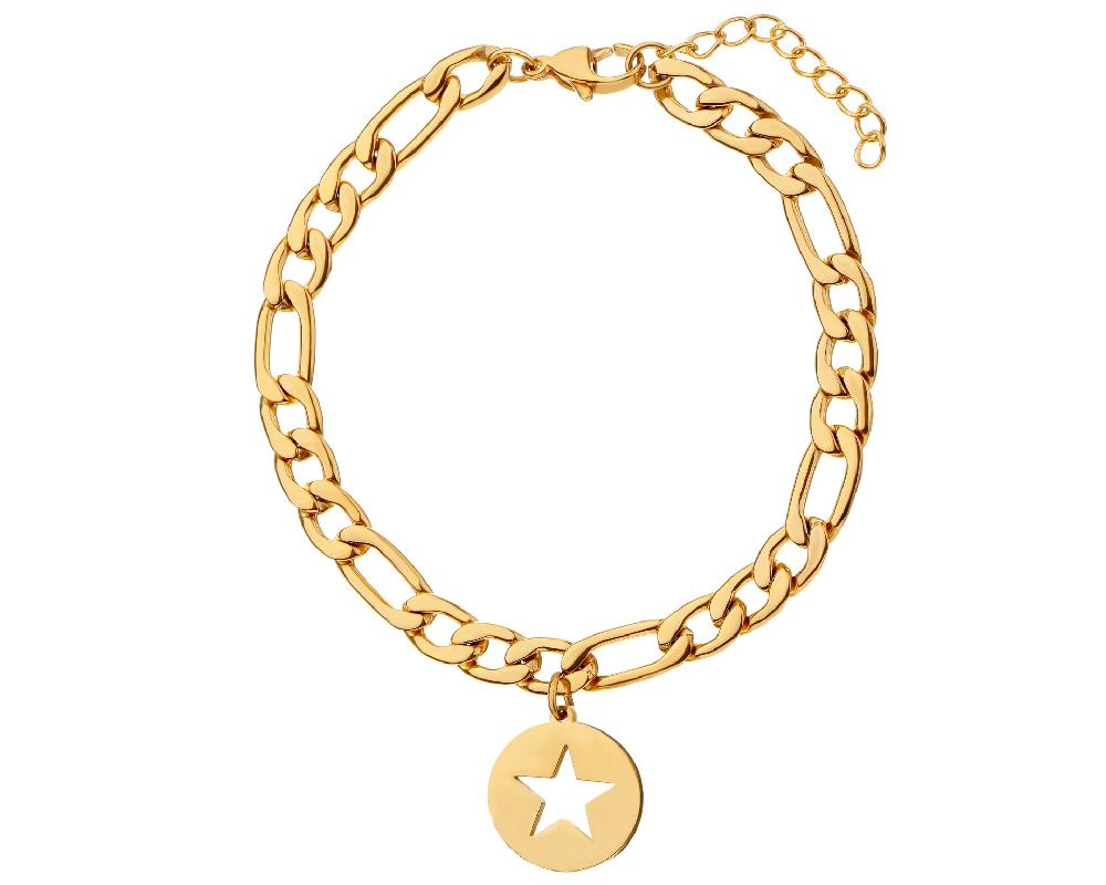 elixa BRANSOLETKA ZE STALI SZLACHETNEJ - GWIAZDA EL537-2166