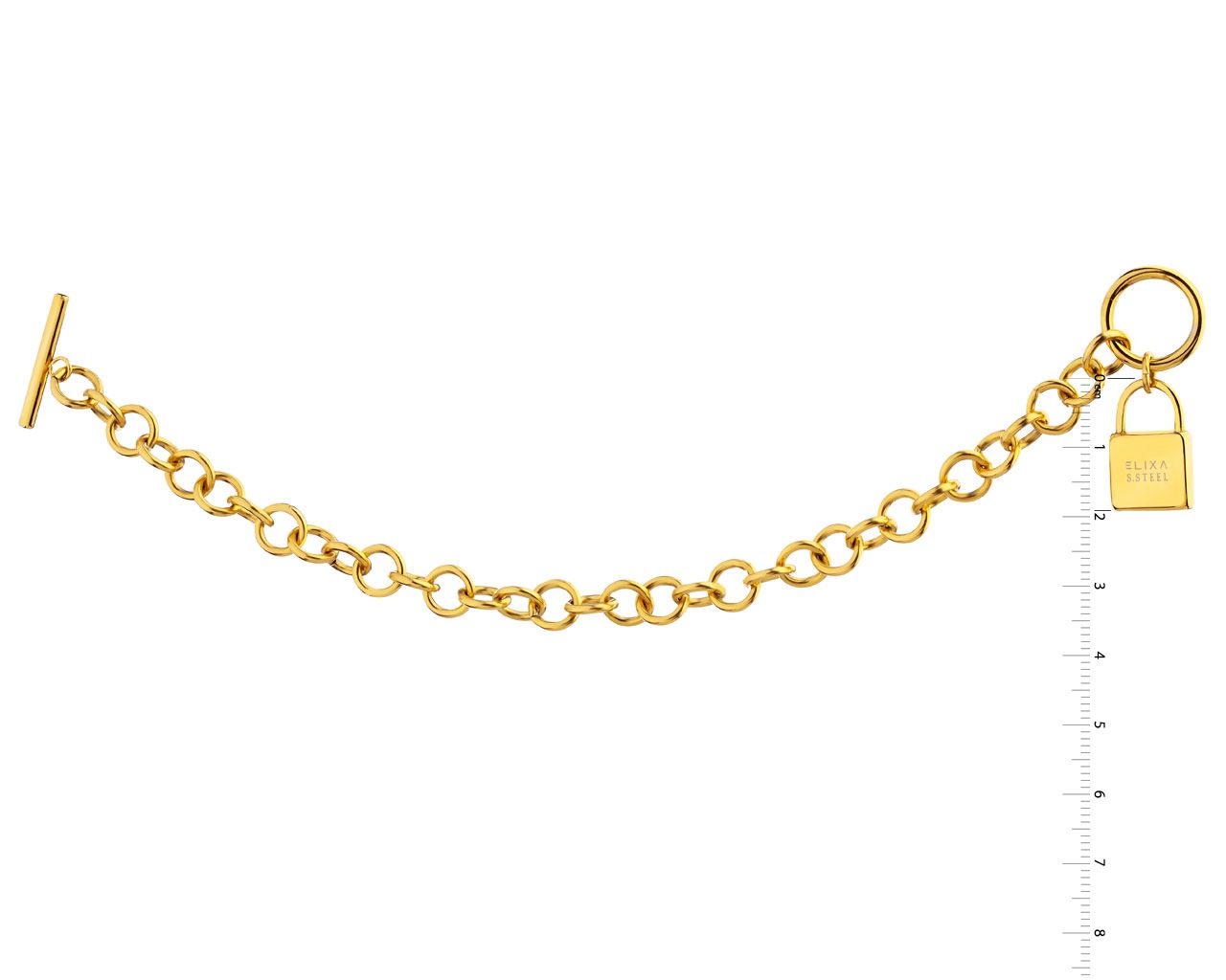 Elixa BRANSOLETKA ZE STALI SZLACHETNEJ - KŁÓDKA EL532-6799