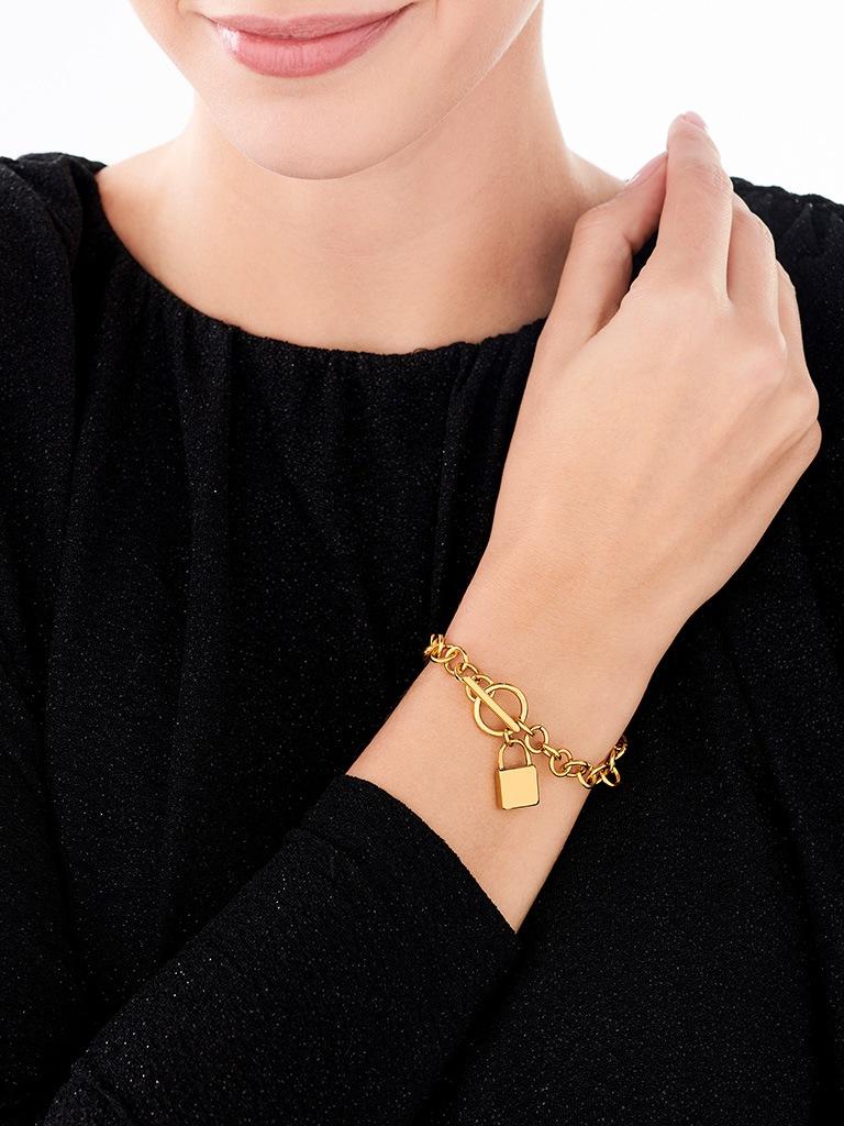 Elixa BRANSOLETKA ZE STALI SZLACHETNEJ - KŁÓDKA EL532-6799